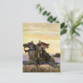 "Hij reed weg met de koningin" door NC Wyeth Briefkaart (Staand voorkant)