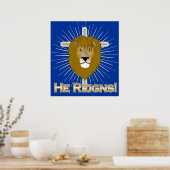 Hij Reigns LION van JUDAH POSTER (Keuken)