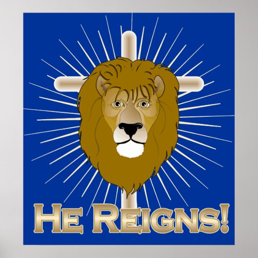 Hij Reigns LION van JUDAH POSTER (Voorkant)