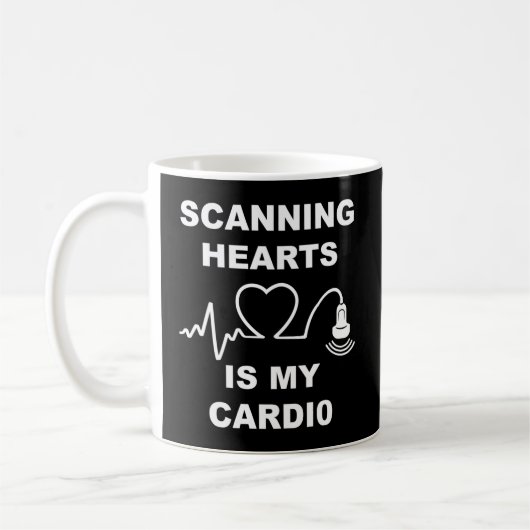 Hij scant is mijn cardio sonograaf Echo Koffiemok (Links)