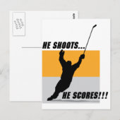 Hij schiet..Hij scoort! Briefkaart (Voorkant / Achterkant)