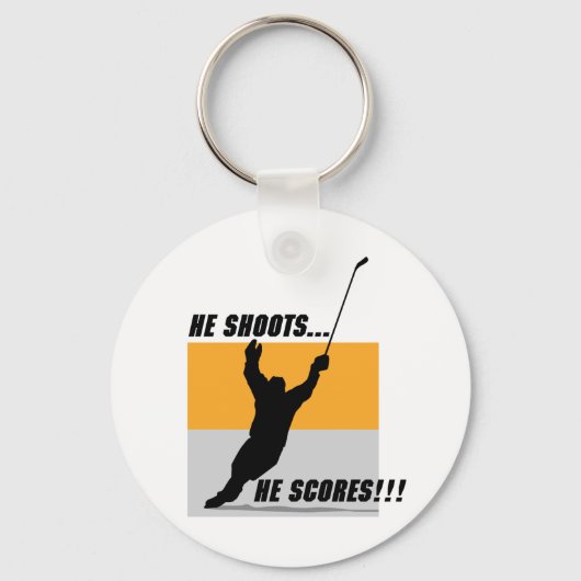 Hij schiet..Hij scoort! Sleutelhanger (Voorkant)