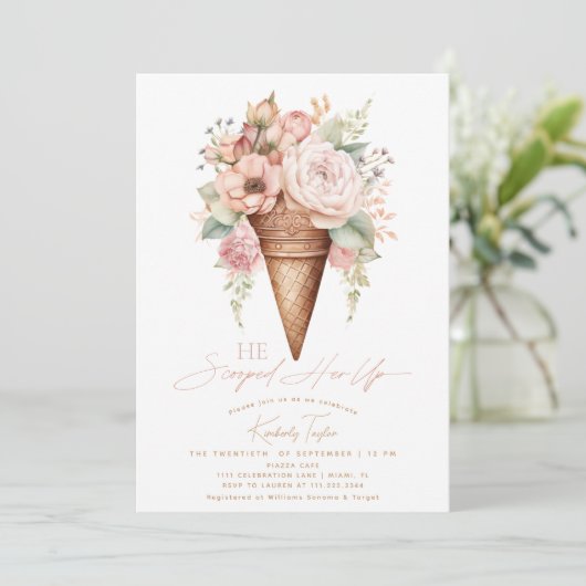 Hij schraapte haar ijs Vrijgezellenfeest Kaart (Staand voorkant)