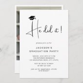 Hij schreef het script voor de Minimal Photo Gradu Kaart (Voorkant / Achterkant)