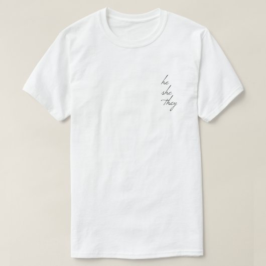 Hij schreef ze lettertypen t-shirt (Design voorkant)