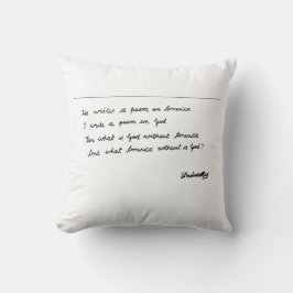 Hij schrijft een gedicht over Amerika Kussen