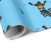 Hij scoort! - IJshockeyspeler Cadeaupapier (Rol Hoek)