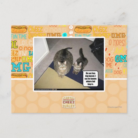 Hij sez hes uitgebeend groot briefkaart (Voorkant)