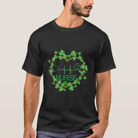 Hij Shamrock Verpleegster St Patrick's Day voor Ve T-shirt (Voorkant)