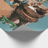 "Hij sprak geen woord"  Kerstman Cadeaupapier (Hoek)