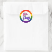 Hij spreekt de regenboog Stickers uit (Tas)