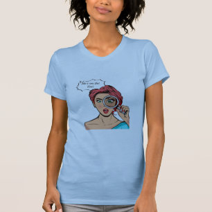 Hij staat op de lijst in baby blauw t-shirt
