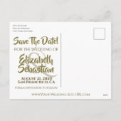 Hij stal mijn hart bruiloft save the date Briefkaa Feestdagenkaart (Achterkant)