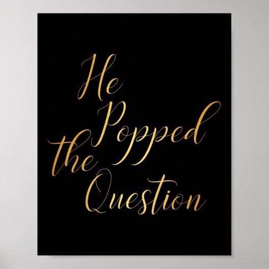 Hij stelde de vraag - bruidegom Verloving Pa Poster (Voorkant)