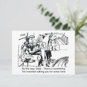 Hij stelde de vraag, grappig save the date (Staand voorkant)