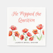 Hij Stelde de Vraag Klaproos Bruidsfeest Servet (Voorkant)