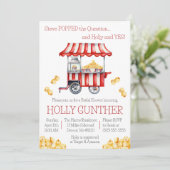 Hij stelde de vraag! Popcorn Vrijgezellenfeest Kaart (Staand voorkant)