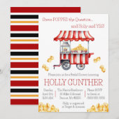 Hij stelde de vraag! Popcorn Vrijgezellenfeest Kaart (Voorkant / Achterkant)