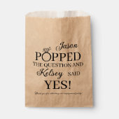 Hij stelde de vraag Verlovingsfeest Popcorn Bedankzakje (Voorkant)
