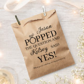 Hij stelde de vraag Verlovingsfeest Popcorn Bedankzakje (Geknipt)