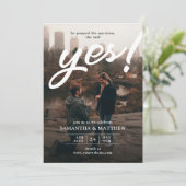 Hij stelde de vraag waarop ze ja zei Verloving Kaart (Staand voorkant)