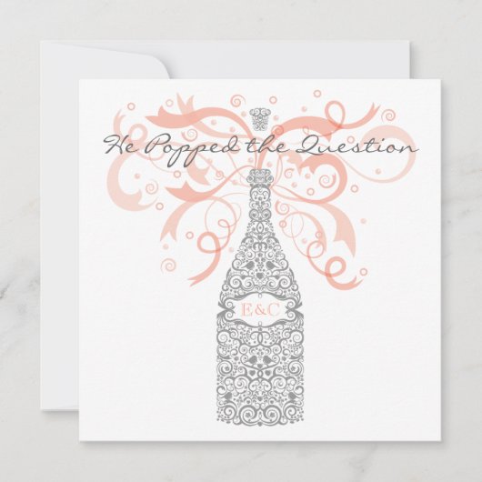 Hij stelde de vraag - Zilver & Peach Kaart (Voorkant)