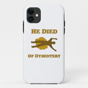 Hij stierf aan dysenterie Notitieboek Case-Mate iPhone Case