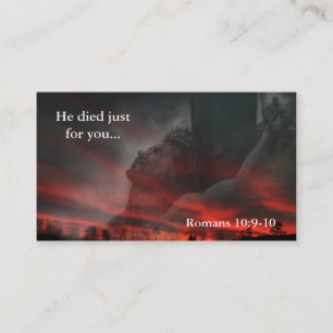 Hij stierf alleen voor jou... visitekaartje