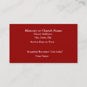 Hij stierf alleen voor jou... visitekaartje (Achterkant)