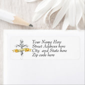 Hij stierf voor ons Floral Cross Etiket (Insitu)