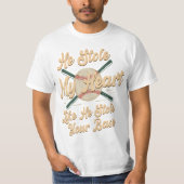 Hij stopte mijn hart alsof hij je basis stopte t-shirt (Voorkant)