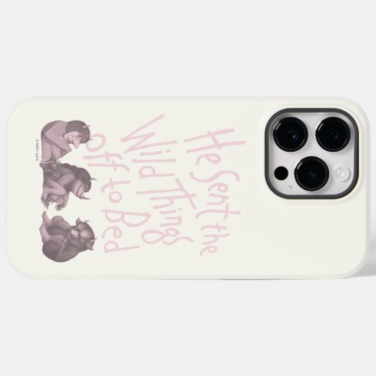 Hij stuurde de wilde dingen naar bed - Roze Case-Mate iPhone Case (Achterkant (horizontaal))