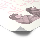 Hij stuurde de wilde dingen naar bed - Roze Poster (Hoek)