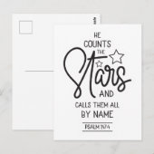 Hij telt de sterren en noemt ze Psalmen Briefkaart (Voorkant / Achterkant)