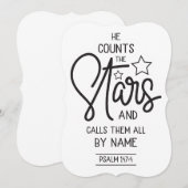 Hij telt de sterren en noemt ze Psalmen Kaart (Voorkant / Achterkant)