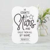 Hij telt de sterren en noemt ze Psalmen Kaart (Staand voorkant)