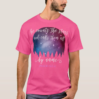 Hij telt de sterren en roept ze allemaal bij naam  t-shirt