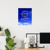 Hij telt de sterrenmuur kunst poster (Thuiskantoor)