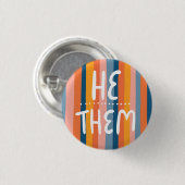 HIJ/THEM zet kleurrijke handletterstrepen af Ronde Button 3,2 Cm (Voorkant /achterkant)