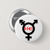 Hij transgender ronde button 5,7 cm (Voorkant /achterkant)