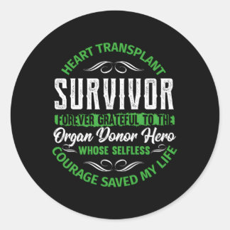 Hij transplanteerde overlevende voor altijd dankba ronde sticker