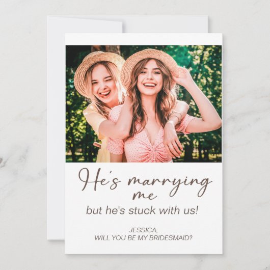 Hij trouwt me met de Britse foto. Kaart (Voorkant)