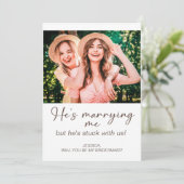 Hij trouwt me met de Britse foto. Kaart (Staand voorkant)
