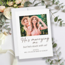 Hij trouwt me met ons Maid of Honor Photo