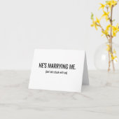 Hij trouwt met me bruidsmeisje... met een gevouwen kaart (Gele Bloem)