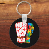 Hij vecht tegen handschoenen, hij vecht tegen mij. sleutelhanger (Voorkant)