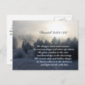 Hij verandert tijden en seizoenen, Daniel 2:21 Bij Briefkaart (Voorkant / Achterkant)