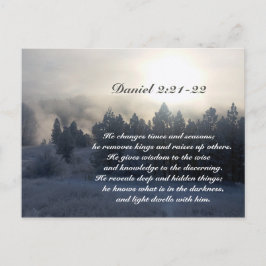 Hij verandert tijden en seizoenen, Daniel 2:21 Bij Briefkaart