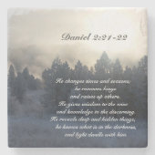 Hij verandert tijden en seizoenen, Daniel 2:21 Bij Stenen Onderzetter (Voorkant)