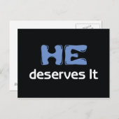 Hij verdient het Briefkaart (Voorkant / Achterkant)